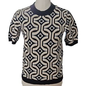 Philosophy Geometric Short Sleeve Sweater